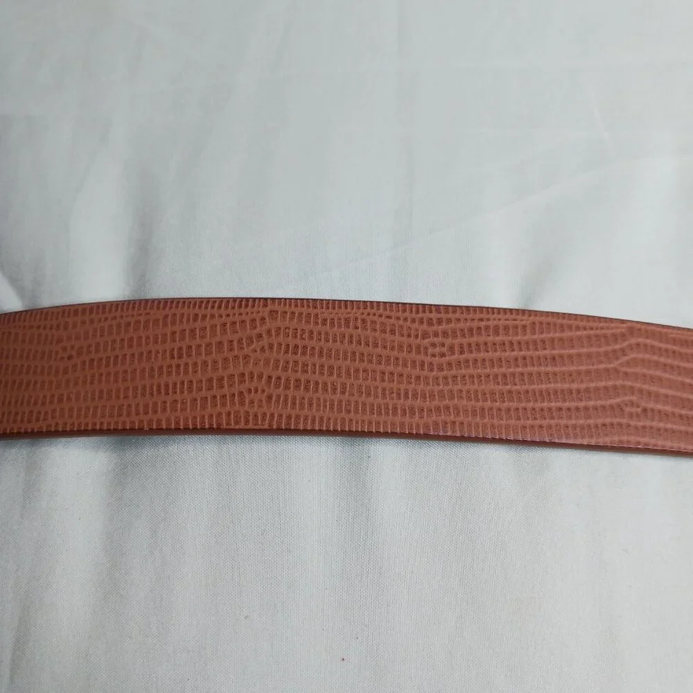 Chico's Vintage Women's Belt Size S Brown Leather Gold Buckle